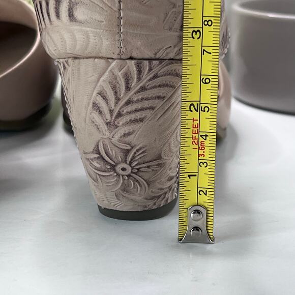 L`Artiste Spring Step Toolie-B Heel Floral Leather Beige Women 42/10.5-11 NWB - Picture 8 of 11